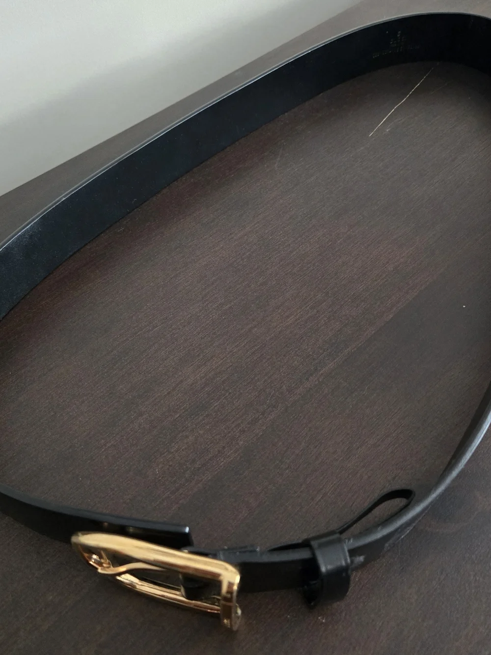 Gucci Black Leather Belt with Gold Buckle